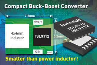 Intersil、降圧モードで95%の効率を実現した昇降圧レギュレータを発売