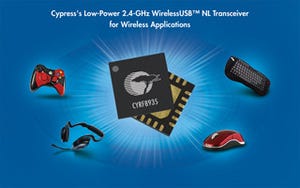 Cypress、無線アプリ向け低電力2.4GHz WirelessUSB RoC製品を発表