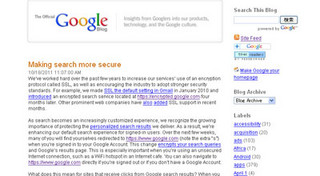 米Google、ログインユーザーに対する検索サービスのSSL化を発表