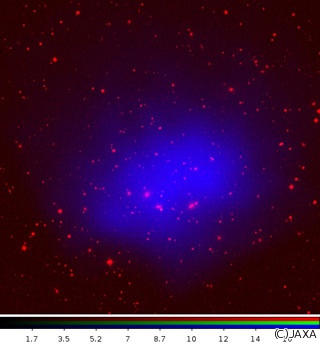 X線天文衛星「すざく」、2つの銀河団が秒速1500kmで衝突している現場を観測