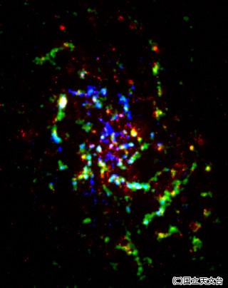 国立天文台など、M33銀河の分子ガス雲と星間塵の精密な広域分布地図を完成