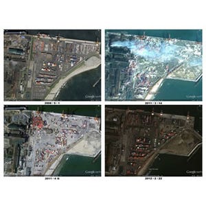 GoogleマップとGoogle Earth、被災地域の衛星写真を更新