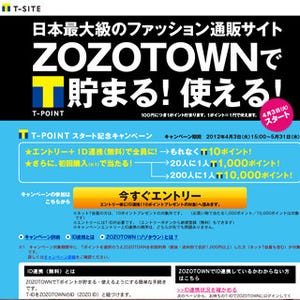 「ZOZOTOWN」でTポイントサービスを開始 - スタートトゥデイとCCCが提携