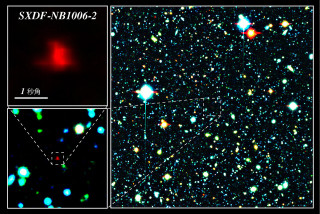 すばるとケックの両望遠鏡が協力して最遠方銀河「SXDF-NB1006-2」を発見