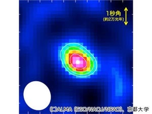 京大ら、アルマ望遠鏡で124億光年彼方の「サブミリ波銀河」の成分を観測