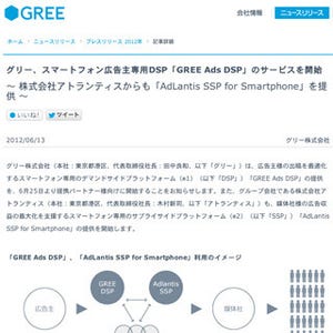 グリー、スマートフォン専用DSP「GREE Ads DSP」を6月25日から提供