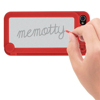 手書きのイラストやメモが何度でも書き込めるiPhoneケース「memotty」