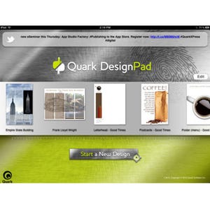 Quark、デザイナー志望者に適した無料iPadアプリのプレビュー版を公開