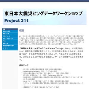 震災時のデータを活用した「東日本大震災ビッグデータワークショップ」開催