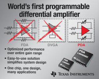 TI、プログラマブル差動アンプ(PDA)2製品を発表