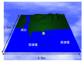 東大、石巻市における東日本大震災の津波そ上3次元シミュレーションを実施