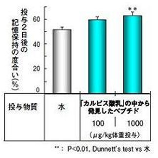 乳酸菌が作るペプチドで記憶力が向上する!? - カルピスが確認