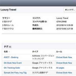 Googleタグマネージャーに日本語インタフェースが追加