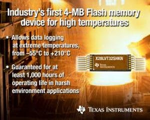 TI、過酷な動作環境向けに4MBの高温動作フラッシュメモリを発表