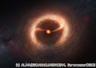 巨大ガス惑星が誕生しつつある証拠のガスの流れをとらえた - アルマ望遠鏡