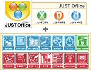 JustSystem、Windows 8対応/Office互換ソフト搭載の教職員向け統合ソフト