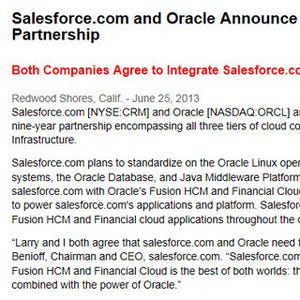 Oracle、次はSalesforceと提携 - クラウド時代の業界再編が進む