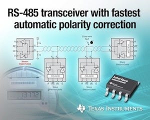 TI、高速な自動極性訂正機能を備えたRS-485トランシーバを発表