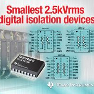 TI、小型パッケージを採用した2.5kVrmsアイソレーション・デバイスを発表