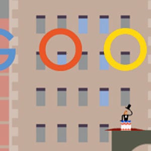 Googleのロゴがゲーム仕掛けに! 世界初のパラシュート降下から216周年