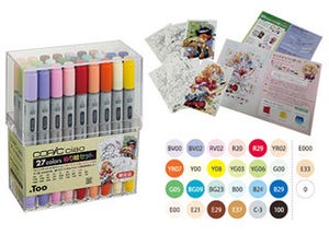 「コピックチャオ」初心者セット限定発売、全27色に"学べる"ぬり絵付き