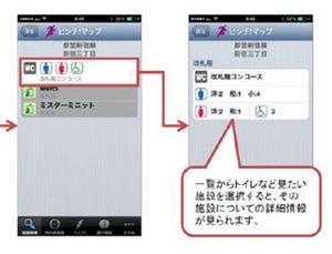 乗換案内、駅トイレ情報を追加 - 『ピンチ! マップ東京』のデータ反映