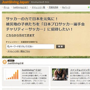 クラウドファンディングサイト「JustGiving Japan」、寄付件数が10万件突破