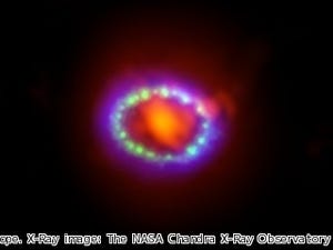 アルマ望遠鏡、超新星1987Aが超新星爆発時に作った大量の固体微粒子を発見