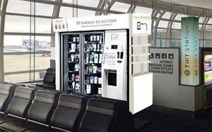 ソフトバンクBB、羽田空港にスマホアクセサリー専用の自動販売機を設置