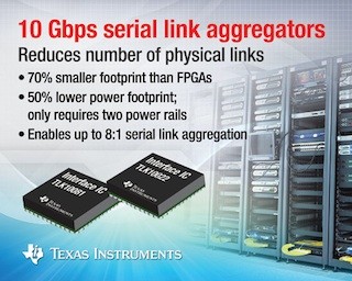 TI、最大10Gbpsのディスクリートシリアルリンクアグリゲータを発表