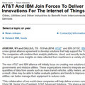 IBMとAT&Tがモノのインターネット"IoT"ソリューション開発で提携