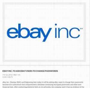 eBay、サイバー攻撃を受けパスワードなどの顧客情報を流出