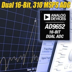 ADI、高速信号処理アプリ向け16ビット310MSPSデュアルADCを発表