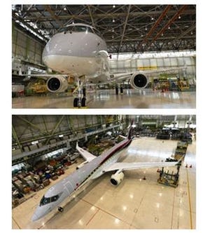 三菱航空機、次世代旅客機MRJの試験機にエンジンを搭載 - 初飛行は来年に