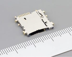 アルプス電気、microSIMカード用コネクタの基板落とし込みタイプを発表