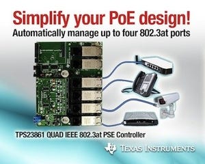 TI、PoE開発を迅速化する次世代PSEコントローラを発表