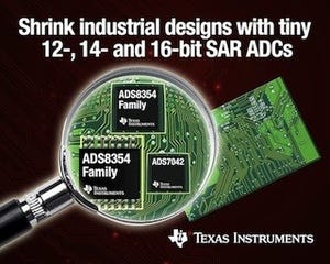 TI、産業機器の制御システムなど向け12/14/16ビットSAR型ADCを発表