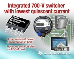 TI、常時動作機器の消費電力を低減する高電圧スイッチャを発表