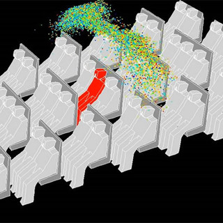 飛行機の中でくしゃみをすると病原体はどう広がる? - ANSYSが解析動画を公開