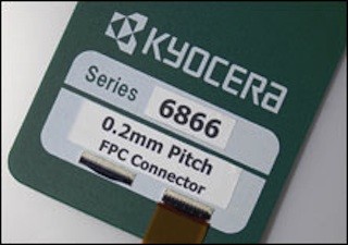 京セラ、0.2mmピッチのFPCコネクタ「6866」シリーズを発表