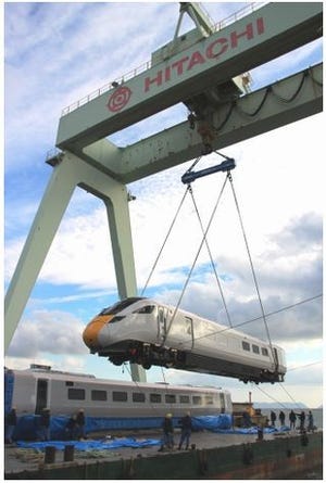 日立、英国都市間高速鉄道計画向け車両を笠戸事業所より出荷開始