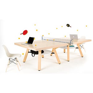 オフィスで"ピンポン"できるワークテーブル発売-卓球台メーカーと共同開発