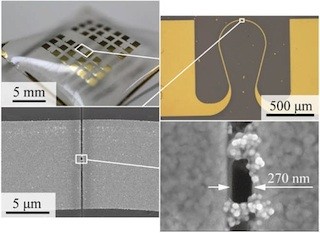 早大、金属ナノ粒子の電界トラップで亀裂を自己修復する金属配線技術を開発