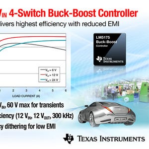 TI、産業/車載機器向け4スイッチ同期整流方式昇降圧DC/DCコントローラを発表