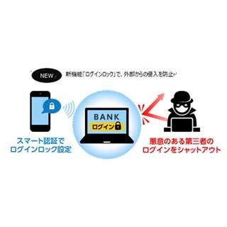 住信SBIネット銀行、ネットバンキングにスマホ活用の「ログインロック」