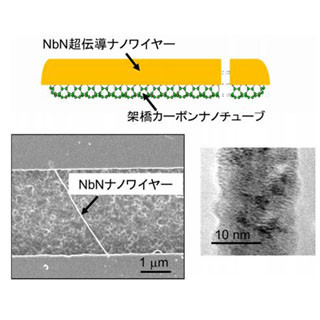 カーボンナノチューブ上に10nm幅の超伝導ナノワイヤーを実現 - 慶大など