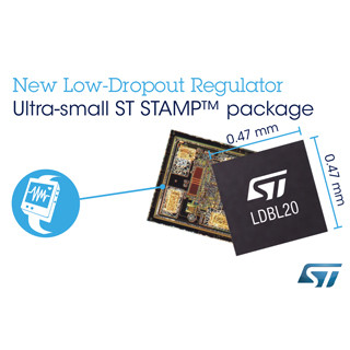ST、バンプレス・パッケージ技術採用の超小型低LDOレギュレータを発表