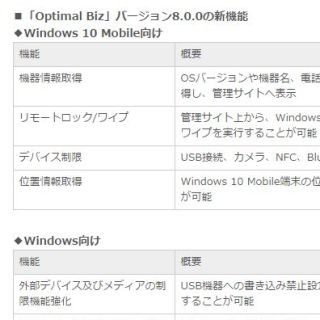 MDMソフト「Optimal Biz」がWindows 10 Mobileに対応