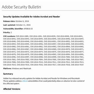 Adobe Reader/Acrobat最新版がリリース、複数の脆弱性を修正