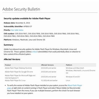 Adobe Flash Player、最新版がリリース - 9件の脆弱性を修正